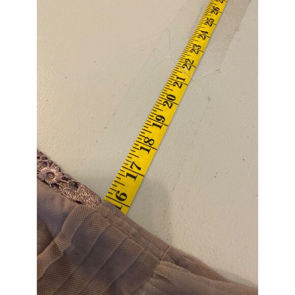 Little Mistress Formal Maxi Dress Lace & Tulle Blush Pink Size 10 - Picture 9 of 11